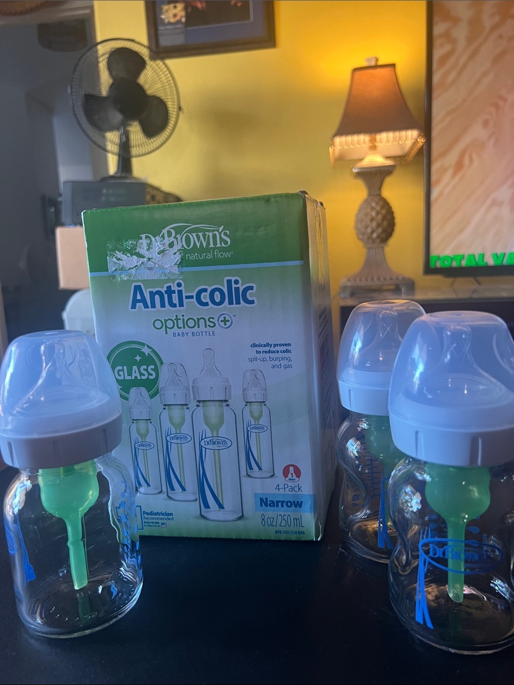 7 Dr. Brown's Natural Flow Anti-Colic Narrow Glass Baby Bottles